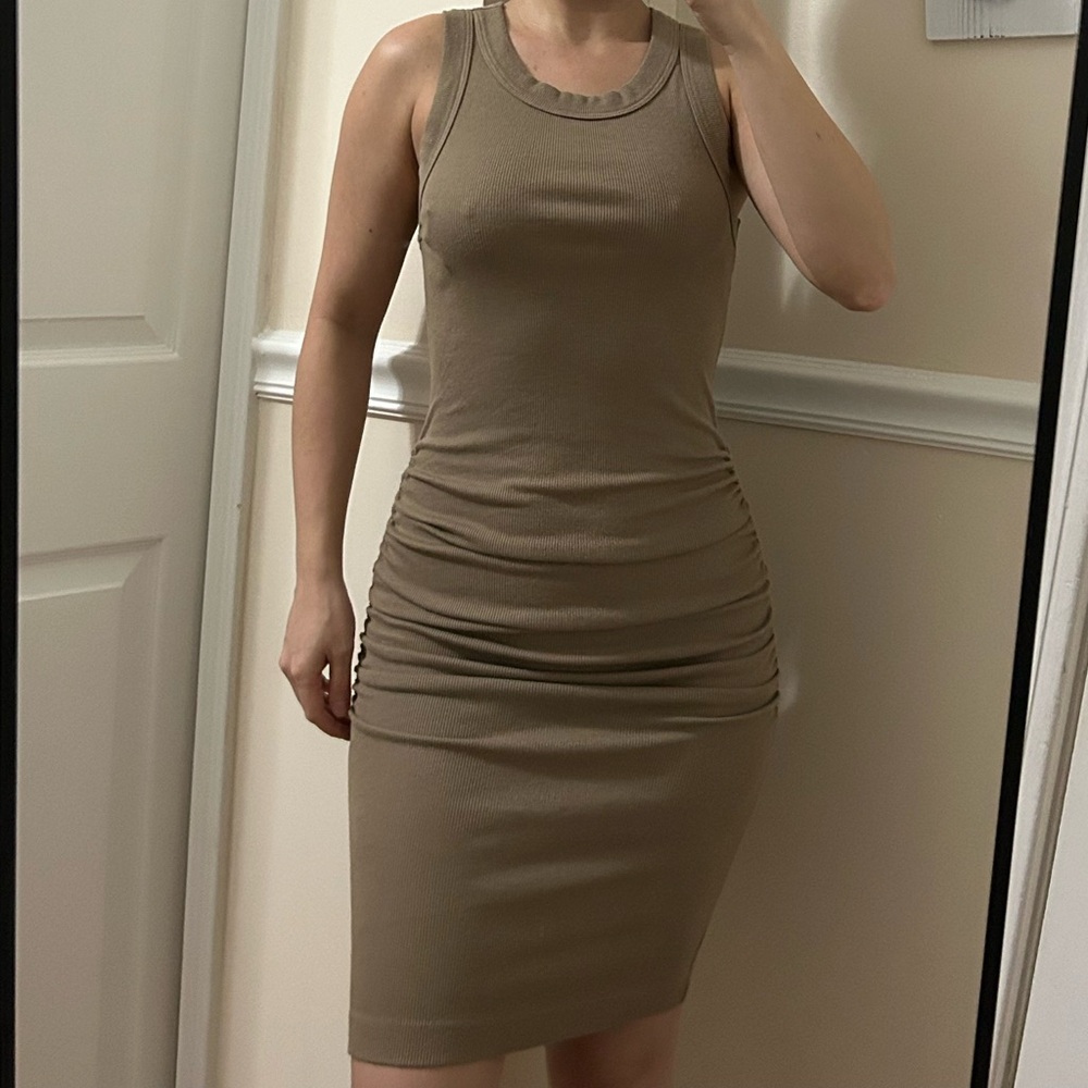 Michael stars demi ribbed dress XS cobblestone - Picture 9 of 10
